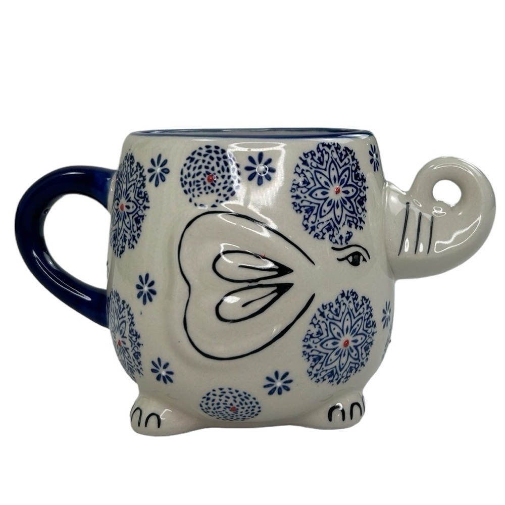 Eb/ Yokohama Studio Miyabi Royal Elephant Coffee Tea Mug Cup 3d Embossed Japan